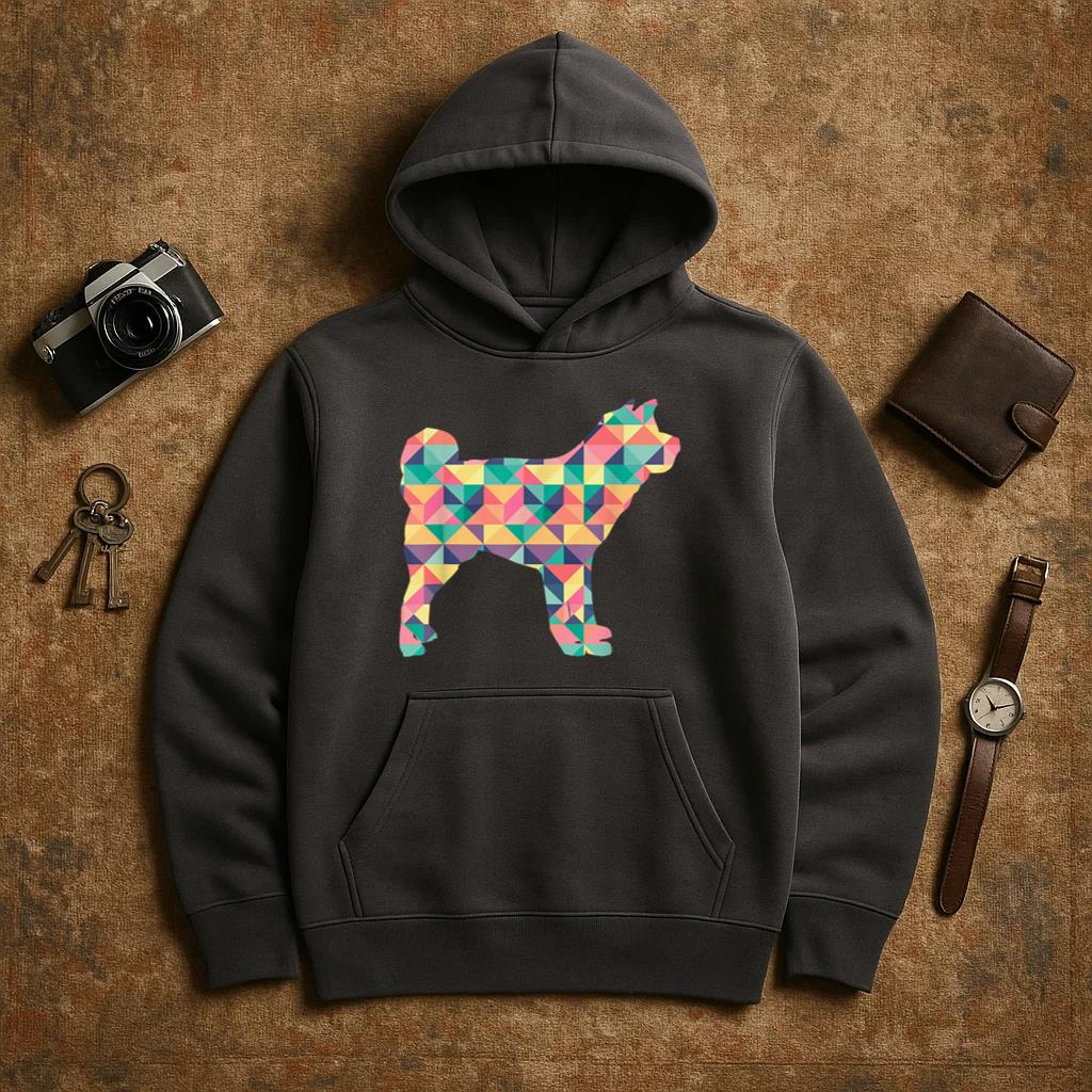 Akita Abstract Color Summer Puppy Dog Hoodie