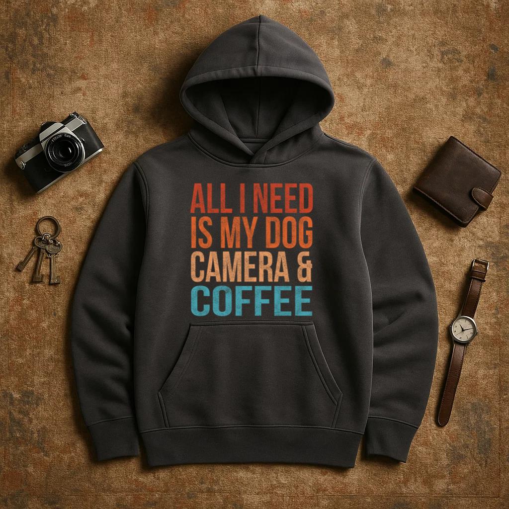 All I Need Is My Dog Coffee And My Camera Hoodie