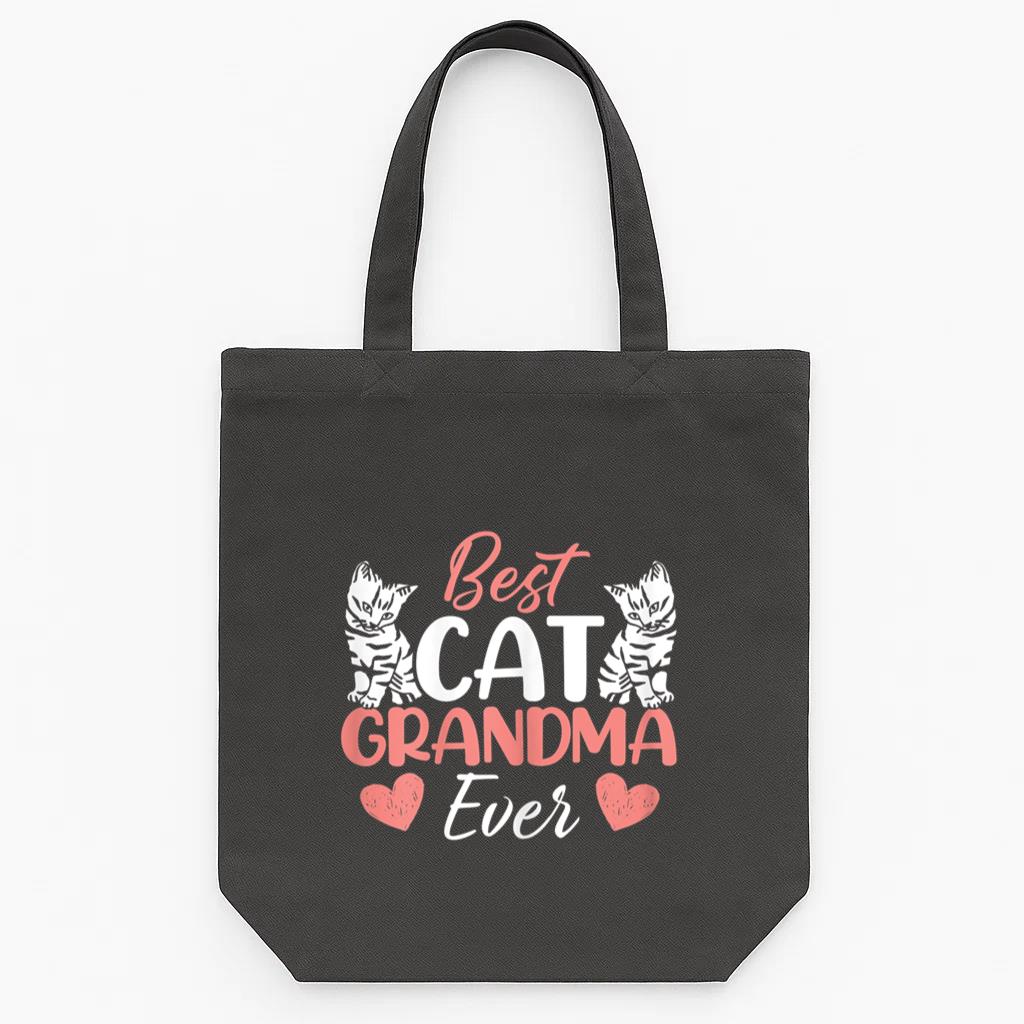 Best Cat Grandma Ever Tote Canvas Bag