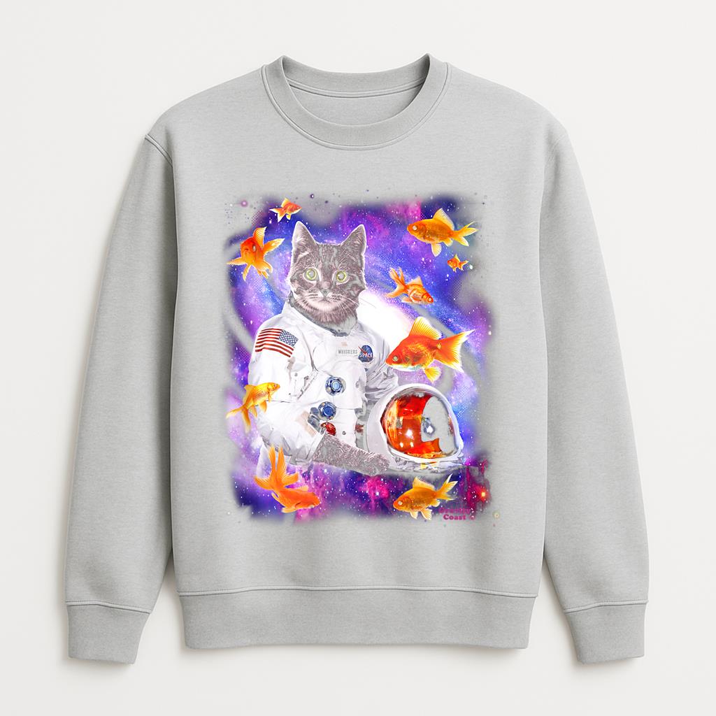 Cat Astronaut In Cosmic Space Sweatshirt