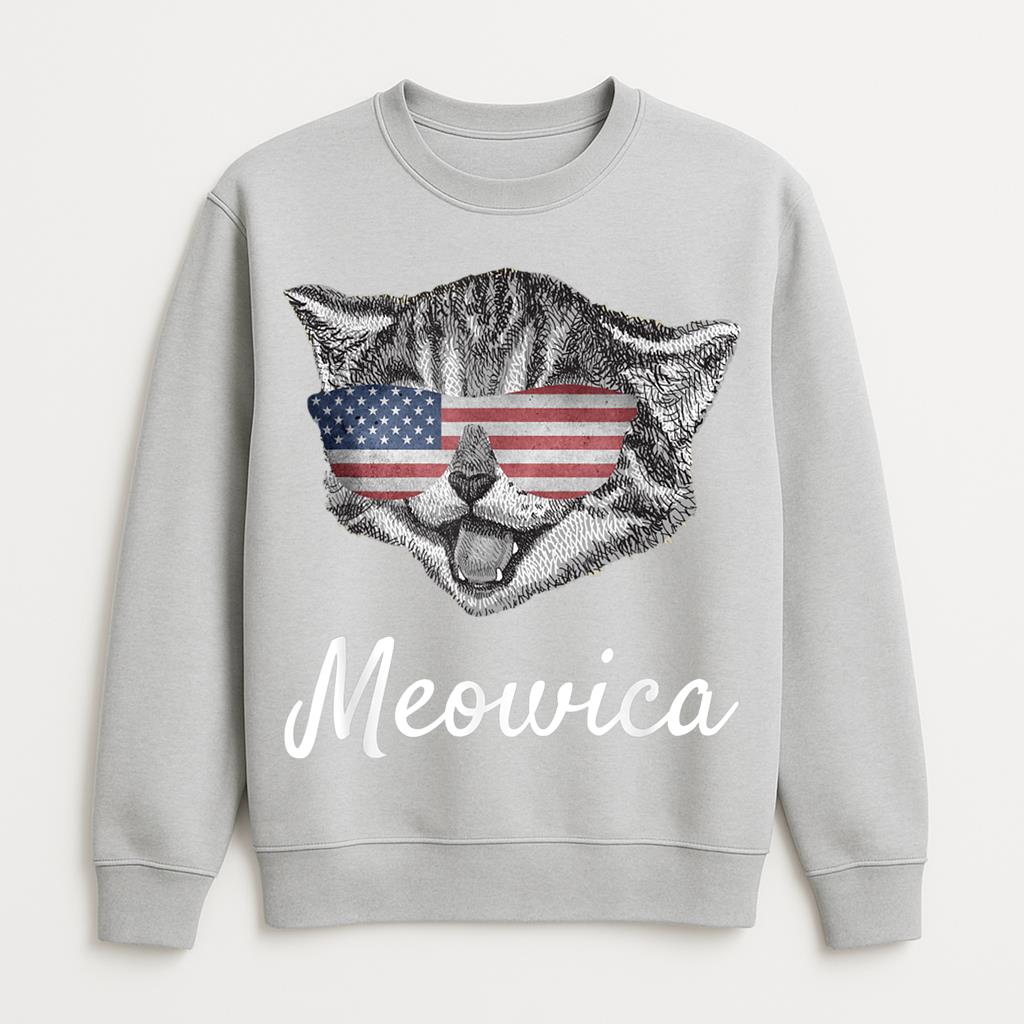 Cat Meowica Independence Day Sweatshirt