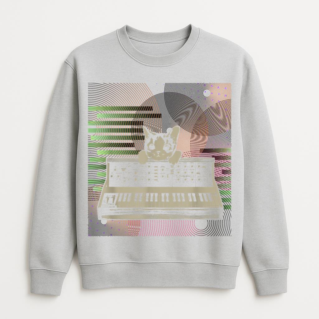 Cat Modular Synthesizer Analog Music Producer Sweatshirt