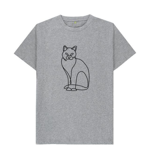 Cat Pet Line Drawing T-Shirt