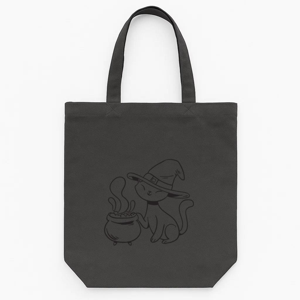 Cat Poison Stroke Halloween Tote Canvas Bag