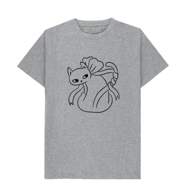 Graceful Cat With Flowing Ribbons T-Shirt