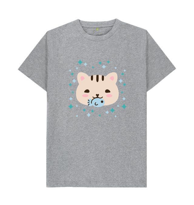 Kawaii Cat With A Fish In Its Mouth T-Shirt