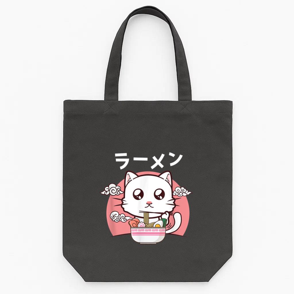 Kawaii Japanese Tokyo Anime Cat Tote Canvas Bag