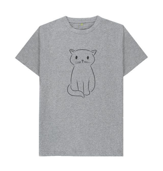 Linear Simple Cat T-Shirt