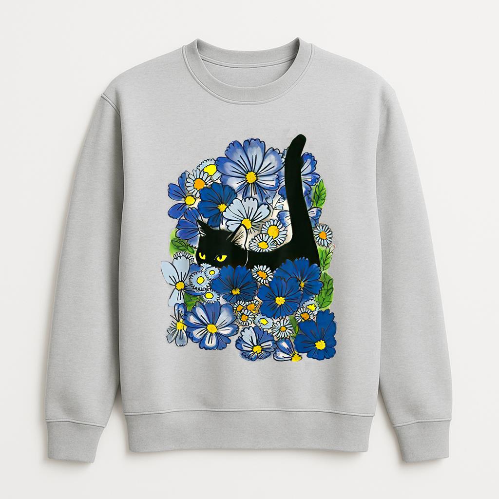 Mom Life Cat Flower Sweatshirt