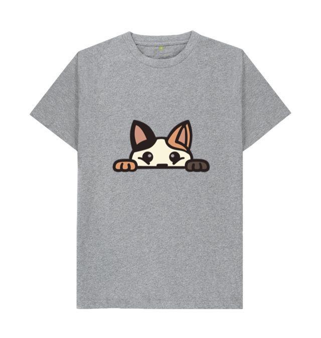 Peekaboo Cute Cat Flat T-Shirt