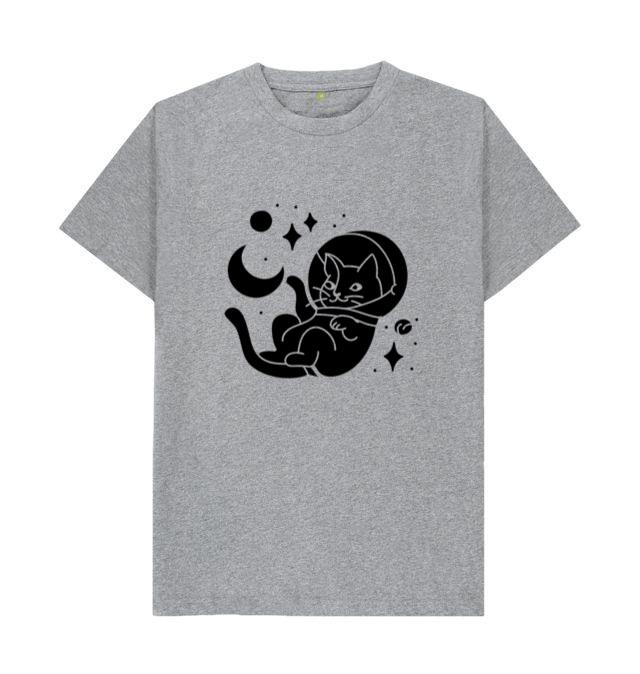 Playful Astronaut Cat Illustration T-Shirt