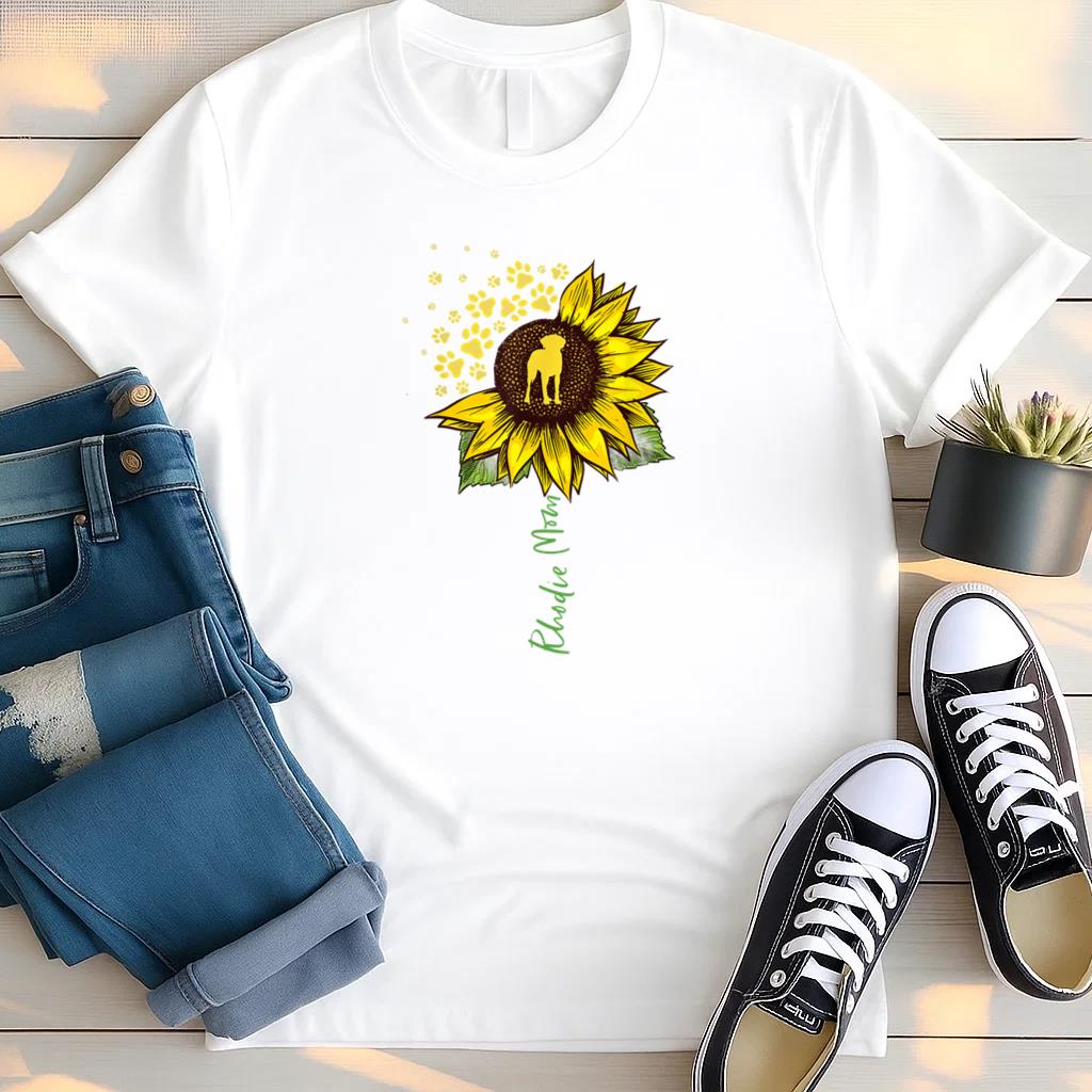 Rhodie Mom Sunflower Dog T Shirt
