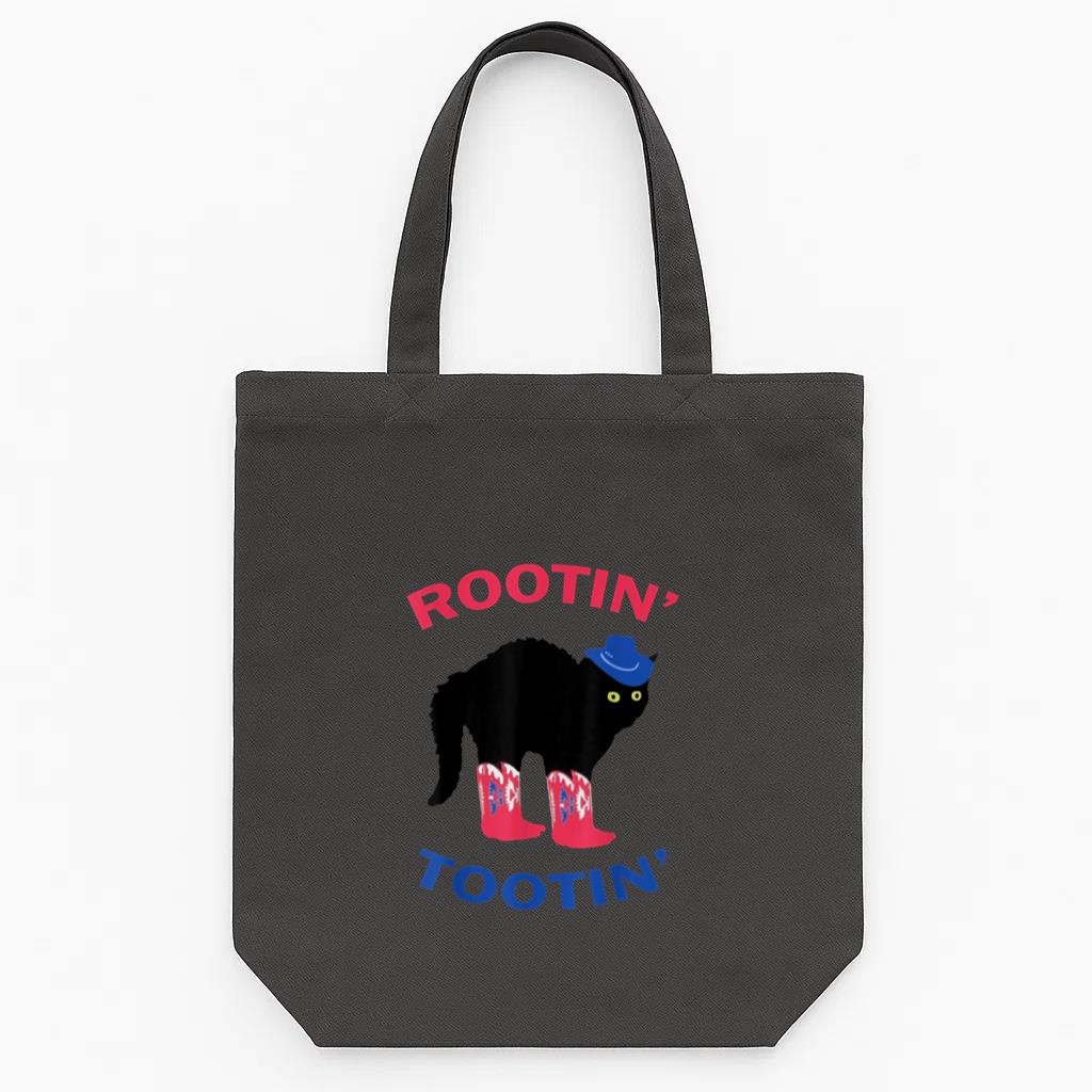 Rootin Tootin Cowboy Cat Tote Canvas Bag