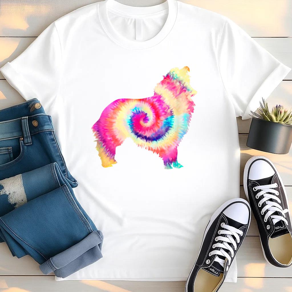 Shetland Sheepdog Dog Tie Dye T Shirt