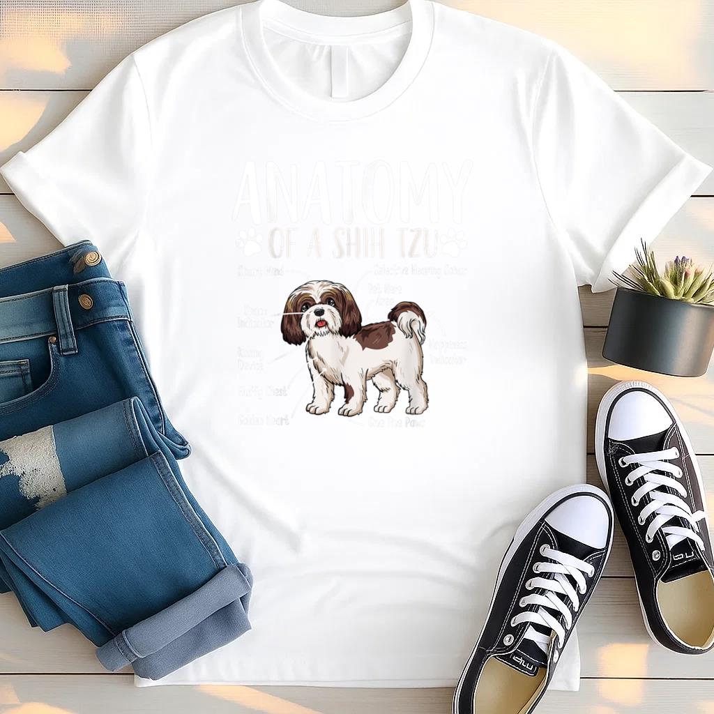 Shih Tzu Dog Anatomy T Shirt