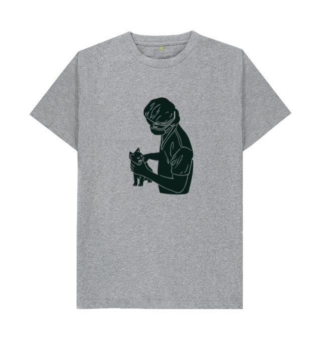 Silhouette Of A Woman Holding A Cat T-Shirt