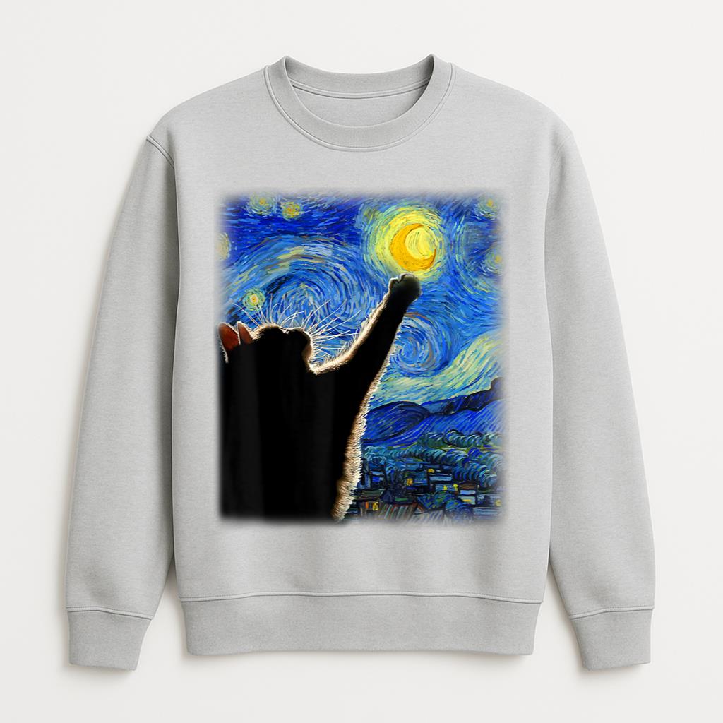 Starry Night Cat Van Gogh Sweatshirt