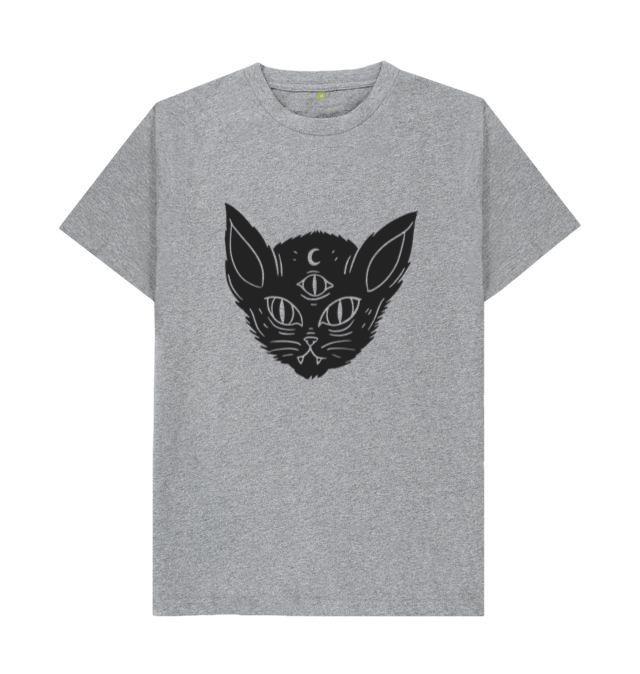 Three Eyed Cat Halloween Cut Out T-Shirt