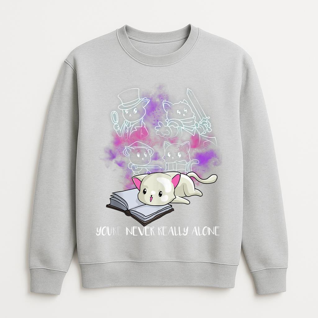 Youre Never Really Alone Cat Book4 Sweatshirt